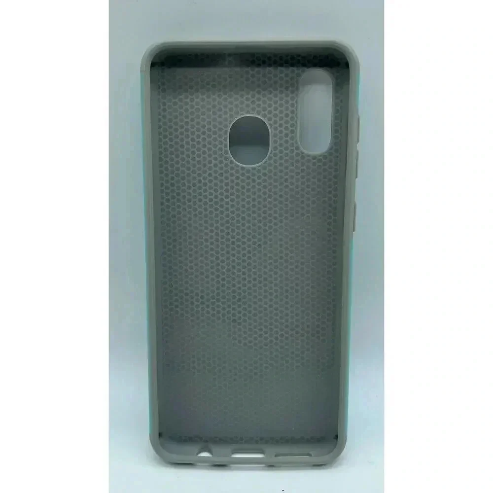 Dahkoiz Hybrid Case‎ For Galaxy A20 A30 Mint Green Gray 2 Screen Protectors